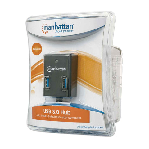 Manhattan Hub USB 3.0 de 4 Puertos, 162302