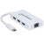 Manhattan Hub USB Tipo C 3.0 a 3 Puertos USB con Adaptador de Red Gigabit