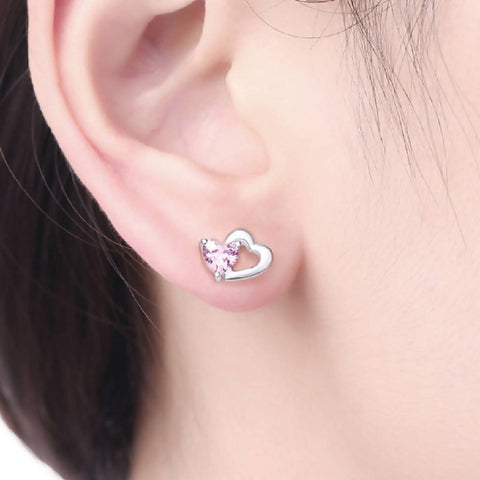 CR Charms Aretes Corazoncitos