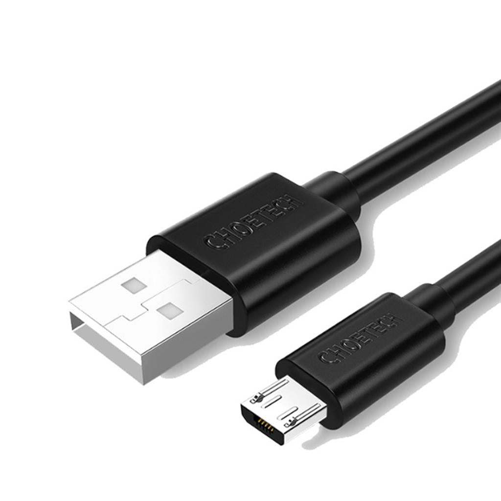 Cable cargador negro para movil Micro USB Carga