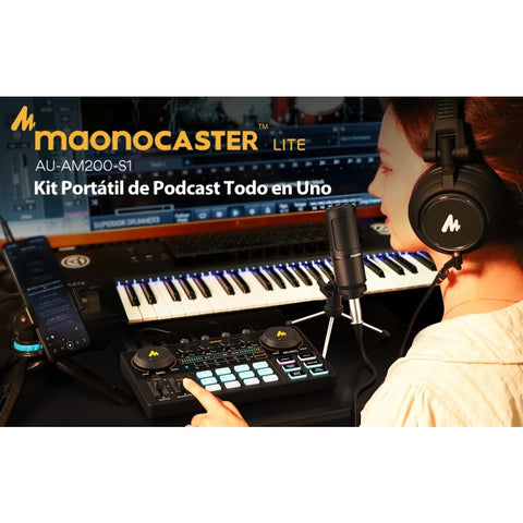 MaonoCaster-interfaz de Audio para Podcast, Kit de tarjeta de