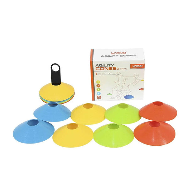 LiveUp Set de Conos para Entrenamiento 5 cm, 20 Unidades