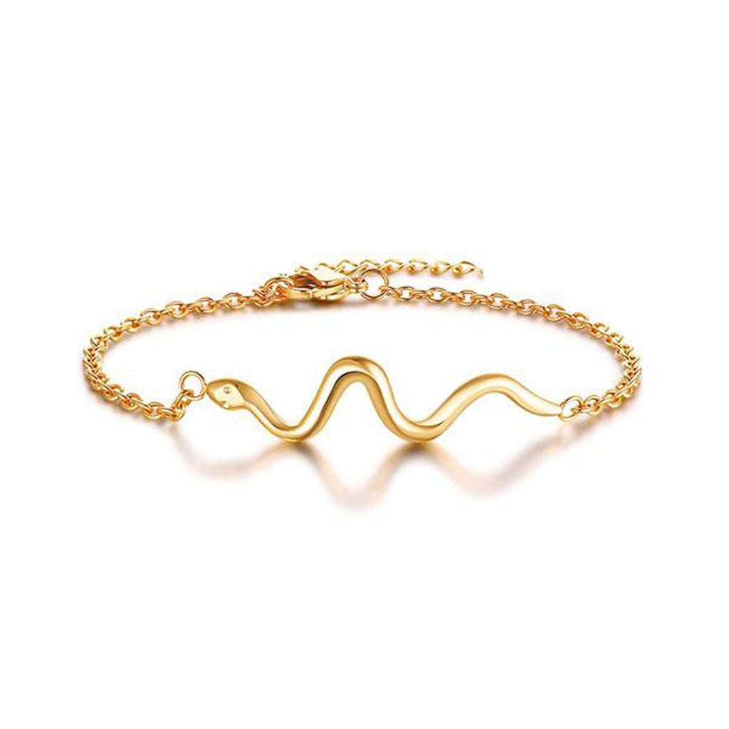 CR Charms Pulsera Serpiente Vintage, Acero