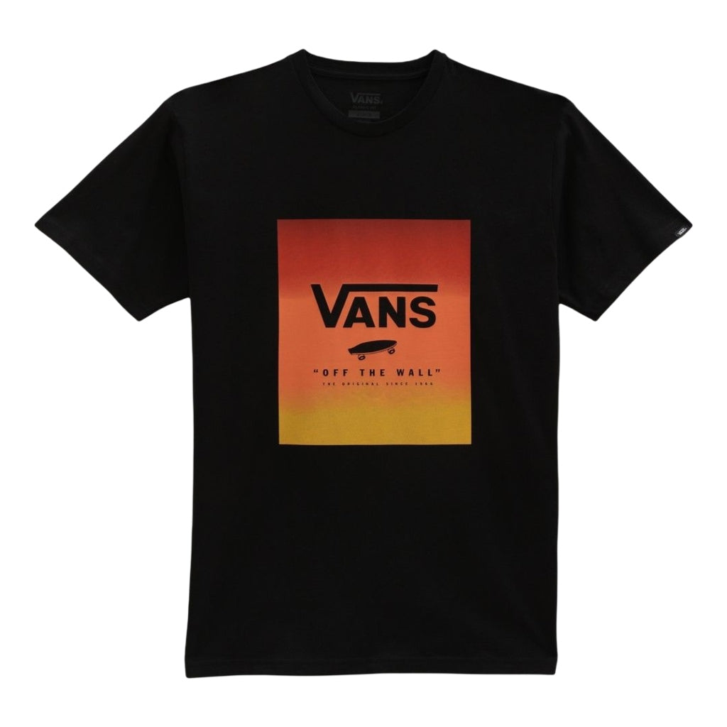 Vans Camiseta Classic Print Box Negro/Naranja, para Hombre