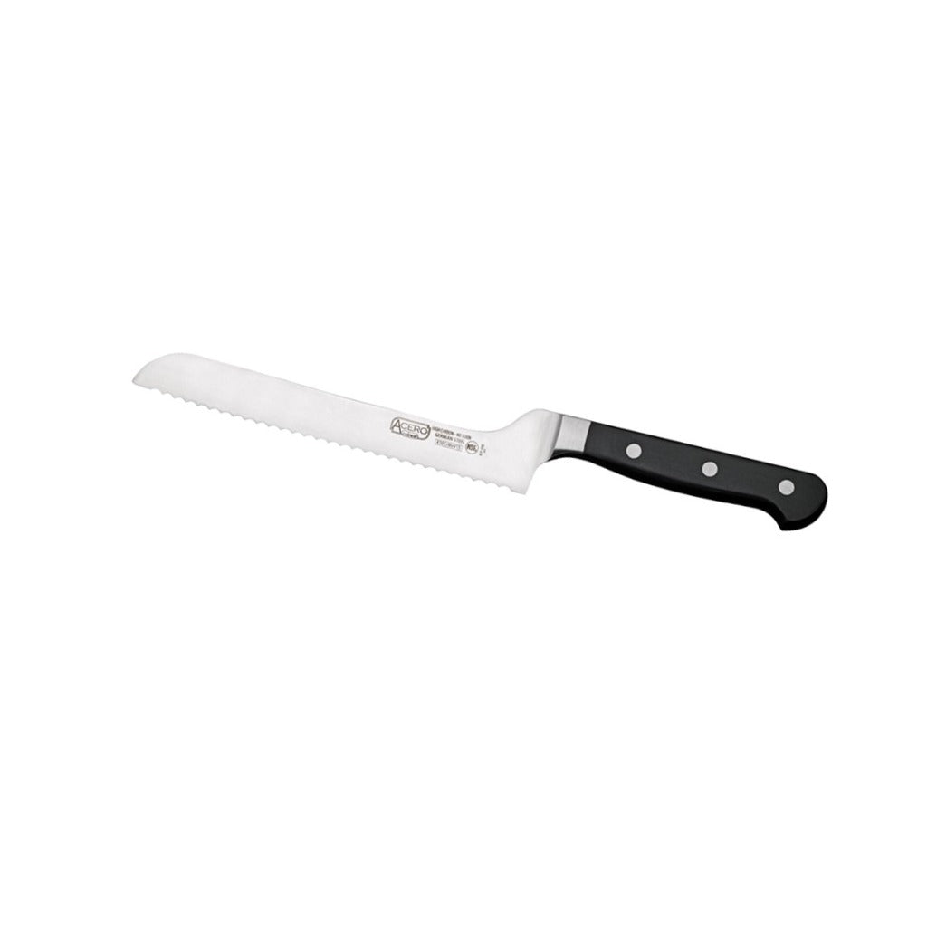 Winco Cuchillo de Acero Inoxidable para Pan Forjado 8", Uso Profesional