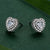 CR Charms Aretes Corazones en Relieve Pavé