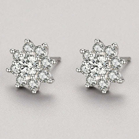 CR Charms Aretes Florecitas Brillantes