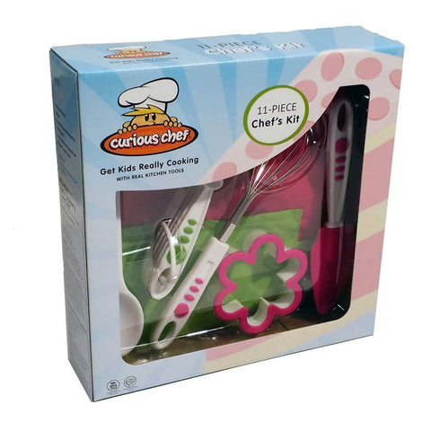 Curious Chef Set Utensilios y Delantal Infantil para Chef 11 Piezas, (TCC50186)