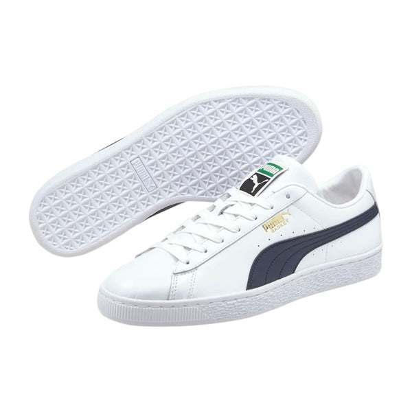 Puma Tenis Casuales Basket Classic XXI Blanco/Navy, para Hombre