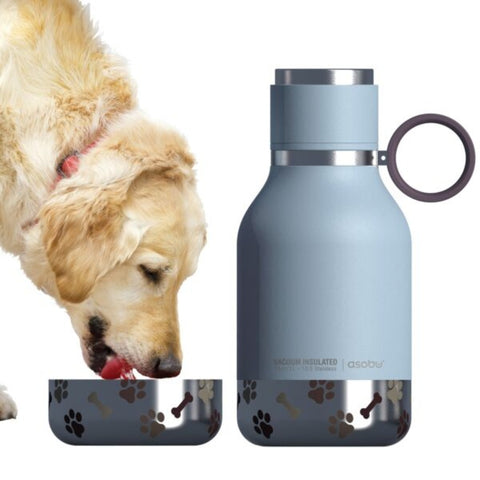 Asobu - Recipiente para perros unido a una botella aislante de acero  inoxidable (1 L)