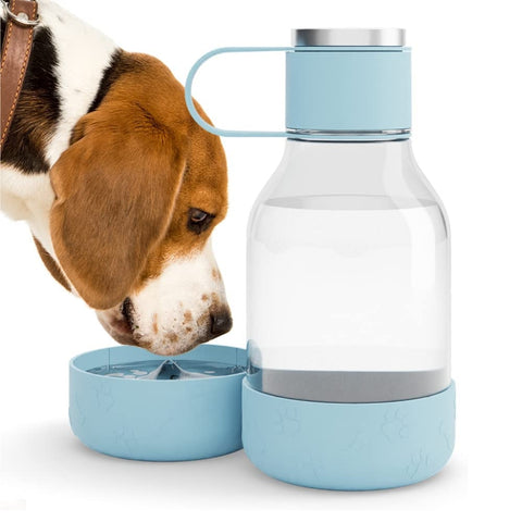 Asobu Botella Transparente con Tazón para Perro, 50 Oz TWB20