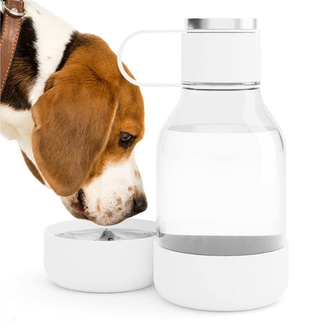 Asobu Botella Transparente con Tazón para Perro, 50 Oz TWB20