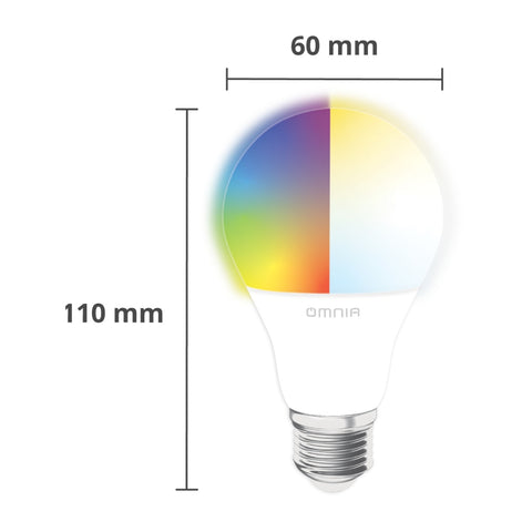 Omnia Set Bombillo Inteligente Wifi Led Rgb Cw, 2 Unidades