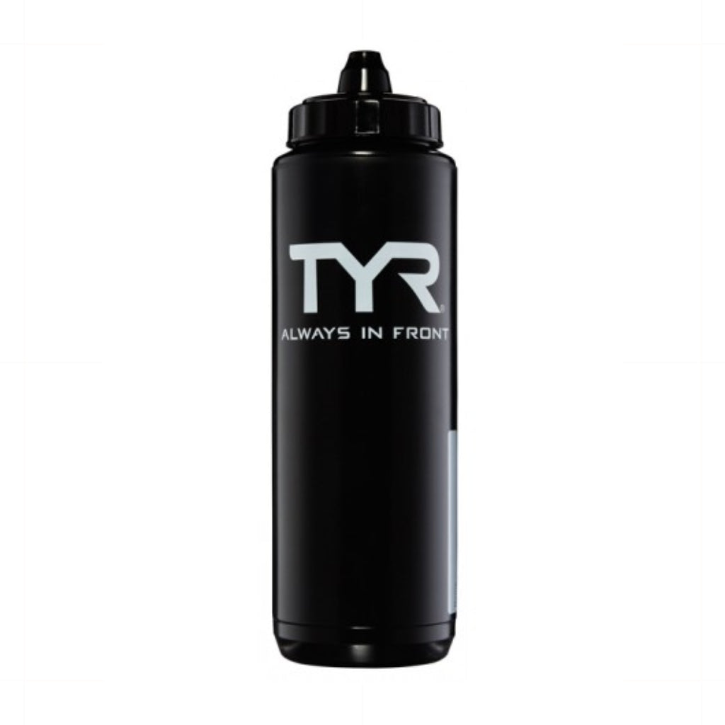 TYR Botella de Agua para Natación 21 onz, Negra