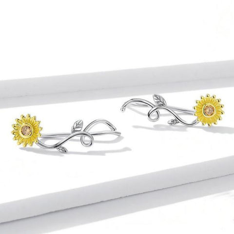 CR Charms Aretes Escaladores Girasol