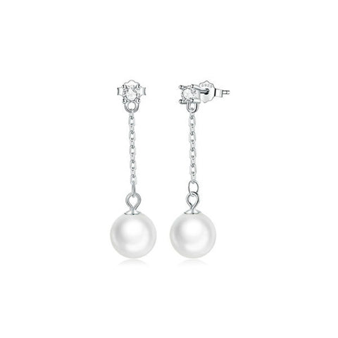 CR Charms Aretes Destello de Perlas