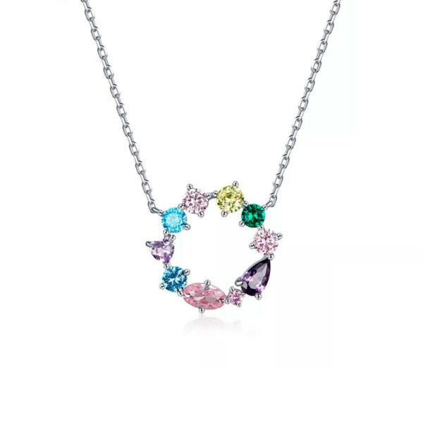 CR Charms Collar Gemas Multicolor