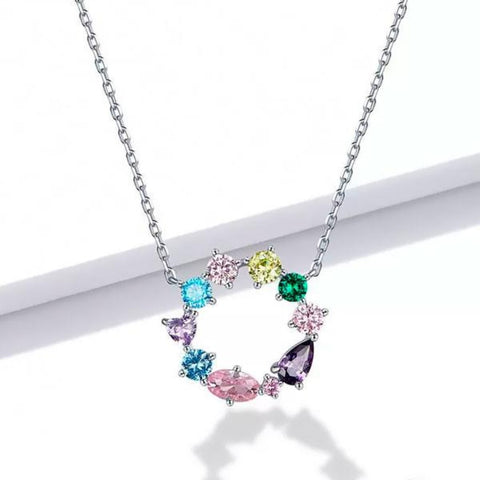 CR Charms Collar Gemas Multicolor