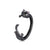 CR Charms Anillo Ajustable Gatito Negro