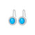 CR Charms Aretes Elegancia Azul Radiante