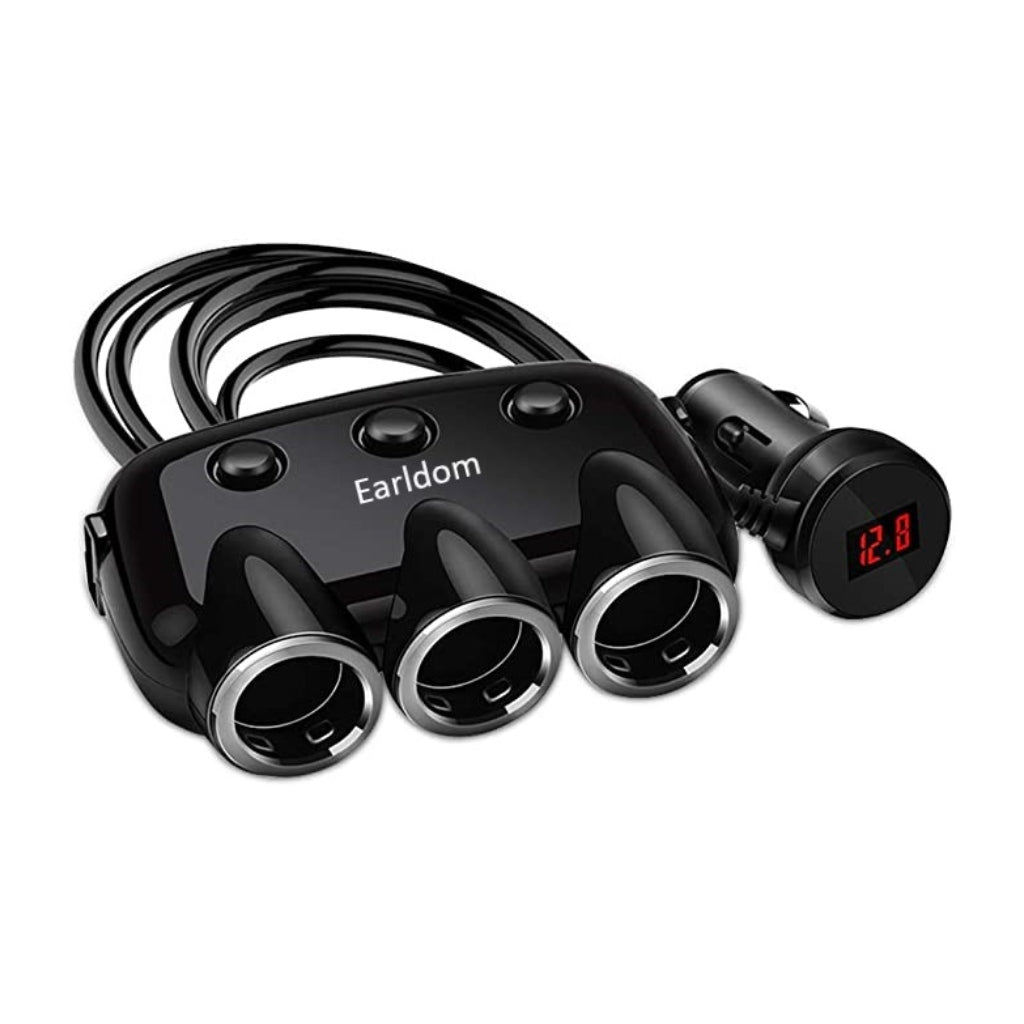 Earldom Cargador Divisor para Carro 12V con 2 USB, CS1