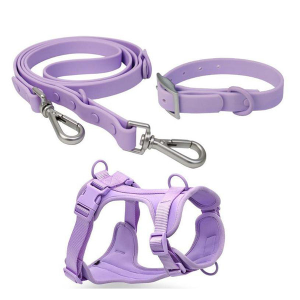 La Gotera Set de Arnés Transpirable para Perros, Morado 3 Piezas