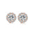 CR Charms Aretes Destello de Circonia, Alloy