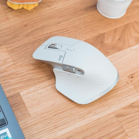 Logitech Mouse Inalámbrico MX MASTER 3S, Gris Pálido