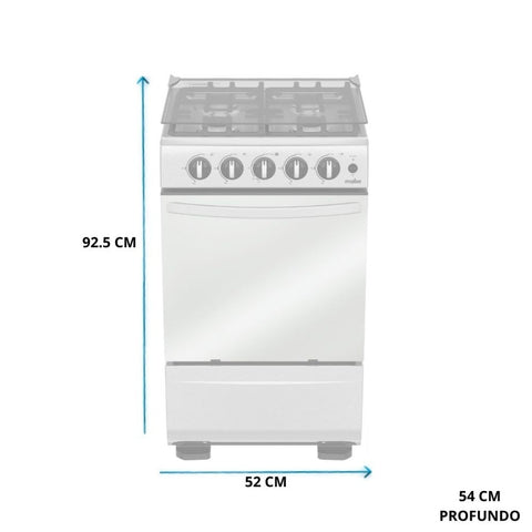 Mabe Cocina a Gas 51 cm Acero Inoxidable (EMA5130FX0)