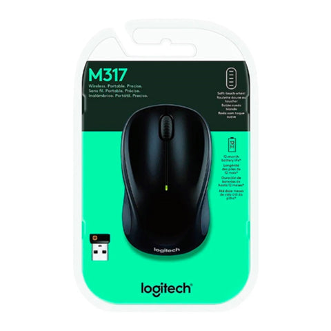 Logitech Mouse Inalámbrico M317, Negro