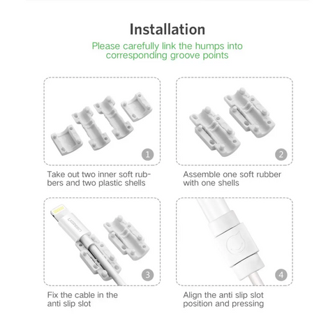 Ugreen Pin Protector Cable para Celular de 8 Pines, 6 Piezas