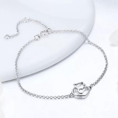 CR Charms Pulsera Ajustable Amor Minino