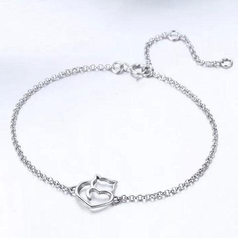 CR Charms Pulsera Ajustable Amor Minino