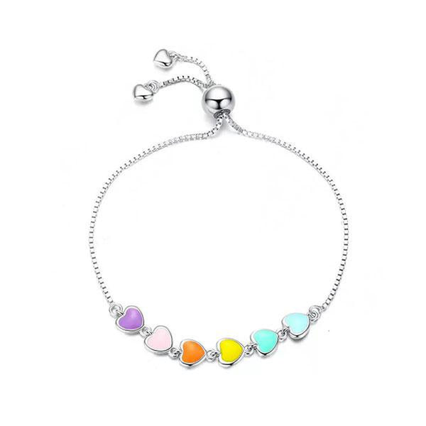 CR Charms Pulsera Ajustable Corazoncitos