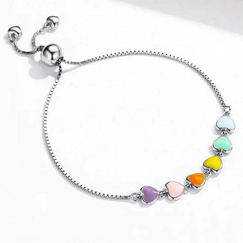 CR Charms Pulsera Ajustable Corazoncitos