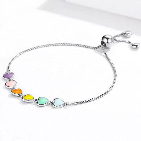 CR Charms Pulsera Ajustable Corazoncitos