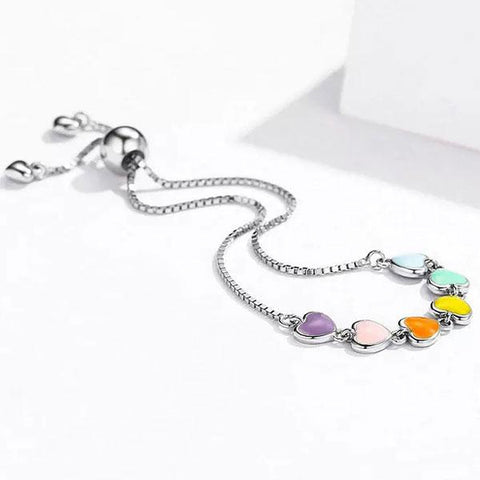 CR Charms Pulsera Ajustable Corazoncitos