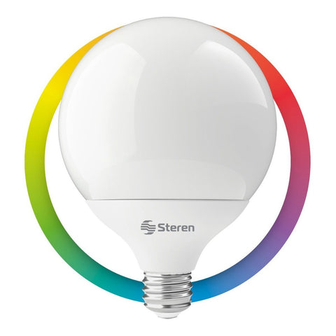 Steren Bombillo Inteligente Wi-Fi LED RGB 15W, SHOME-122