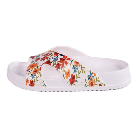 Soket Sandalias Floreada Blanco 2, para Mujer