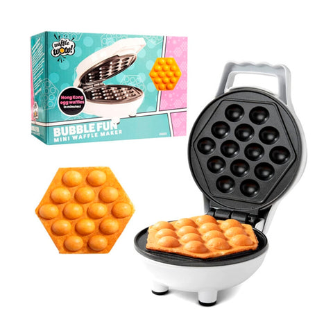 Waffle Wow Mini Waflera Eléctrica Bubble Fun